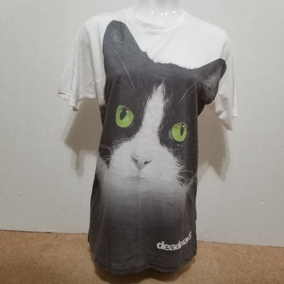 Deadmau5 shirt Medium Meowingtons cat face photo graphic band merch - Picture 1 of 8